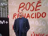El cantante Miguel Bosé, en la presentación del documental 'Bosé Renacido', de Movistar +, en el FesTVal de Vitoria.