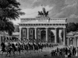 La puerta de Brandenburgo, en 1832.