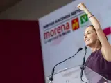 La candidata a la Presidencia de México por Morena, Claudia Sheinbaum.