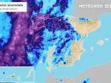 Las previsiones de la Agencia Estatal de Meteorología para este viernes advierten de la llegada de un centro de bajas presiones resultado de la fusión entre los restos de la DANA que descargó la semana pasada y los del exhuracán Franklin del Atlántico, lo que implica cielos nubosos y precipitaciones en buena parte de España.