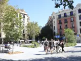 La Superilla de Consell de Cent con Balmes en el Eixample de Barcelona.