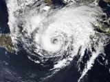 Un ciclón sobre el Mediterráneo, en 2020.