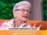 Adela, una mujer que habla sobre la soledad en el programa 'Mañaneros'.