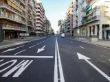 Avenida Republica Argentina de Sevilla, tras el asfaltado