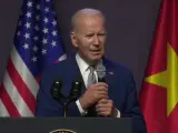 El presidente de Estados Unidos, Joe Biden, en su visita a Hanoi, Vietnam.