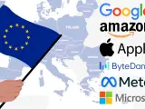 Alphabet, Amazon, Apple, ByteDance, Meta y Microsoft son las empresas que la UE ha designado como 'gatekeepers'.