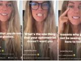 La 'influencer' Samantha Lotus, negacionista de las gafas.