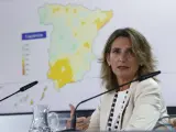 La vicepresidenta tercera y ministra para la Transición Ecológica, Teresa Ribera, este martes en Moncloa.