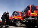 Bomberos de Asturias trabajando en un incendio.