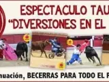 Cartel del acto taurino suspendido en Zaragoza que contaba con personas con acondroplasia.