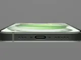Captura de pantalla durante la keynote de Apple de la primera imagen oficial de un iPhone con USB-C.