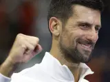 Novak Djokovic celebra su victoria en el US Open.