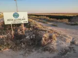 Entrada a la finca Veta La Palma que la Junta de Andalucía va a comprar para ampliar el terreno de Doñana.
