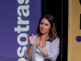 La ministra de Igualdad, Irene Montero, durante un acto de Podemos en Madrid