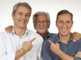 Manolo Lama, Pepe Domingo Castaño y Paco González, en una imagen promocional de la COPE.