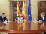 Gómez, Camarero y Rovira, en su reunión de este lunes.