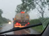 Visión del conductor en un día lluvioso