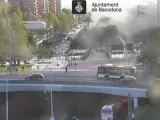 Nornalizada la circulación en la Ronda de Dalt de Barcelona por el incendio de un camión en el túnel dels Caçadors.