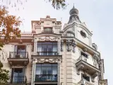 Edificio de lujo en el barrio Salamanca, Madrid.