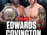 Cartel de UFC 296 con Edwards y Covington como protagonistas