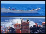 Rescatados 55 subsaharianos en un cayuco avistado cerca de la costa de Gran Canaria.