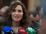 La presidenta madrileña, Isabel Díaz Ayuso, en una imagen de este martes.