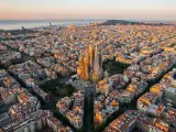 Vista panorámica de la ciudad de Barcelona.