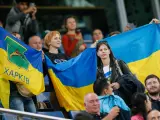 Aficionados ucranianos en el Shakhtar - Porto de Champions de este año.