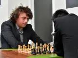 Hans Niemann, en un torneo de ajedrez.