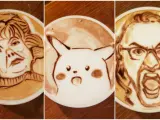 Vicenta de 'ANHQV' o ElXokas, dibujados en tazas de café.