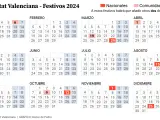 Calendario laboral 2024 de la Comunidad Valenciana.