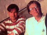 Steve Jobs y Bill Gates de jóvenes.
