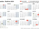 Calendario laboral Islas Canarias 2024.