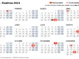 Calendario laboral Navarra 2024.