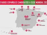 Posibles sedes españolas del Mundial de 2030