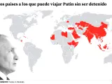 Países que puede visitar Putin sin correr el riesgo de ser detenido.