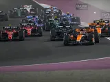 La salida de la carrera al sprint de Fórmula 1 en Qatar.