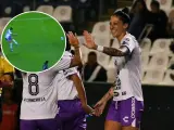 Jenni Hermoso celebra su primer gol con el Pachuca tras el Mundial.