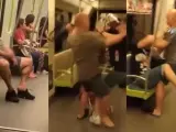 Secuencia de un hombre masturbándose en el metro y agrediendo a uno de los pasajeros.