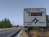 Imagen de archivo de la carretera A-483, en la provincia de Huelva.