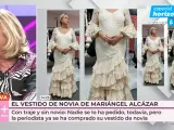 Mariángel Alcázar muestra cómo es su vestido de novia.