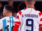 El pique entre Messi y Sanabria en el Argentina - Paraguay.