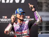 Jorge Martín celebra su victoria en la sprint del GP de Indonesia.