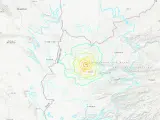 Epicentro del terremoto en Afganistán