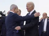 Joe Biden, recibido en Tel Aviv por Netanyahu.
