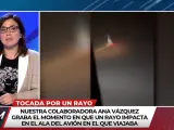 Ana Vázquez relata cómo cayó un rayo en su vuelo, en 'Todo es mentira'.