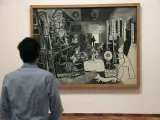 Una imagen de la exposición de "Miró-Picasso" a la Fundación Joan Miró con la obra "Las Meninas" de Picasso.