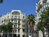 Un edificio de Gran Via del Marqu&eacute;s del T&uacute;ria, en Valencia.
