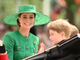 La princesa de Gales y el príncipe Jorge de Inglaterra, el pasado mes de junio en la ceremonia Trooping de Colour, en Londres.