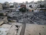 Daños provocados por bombardeos israelíes contra Gaza.
